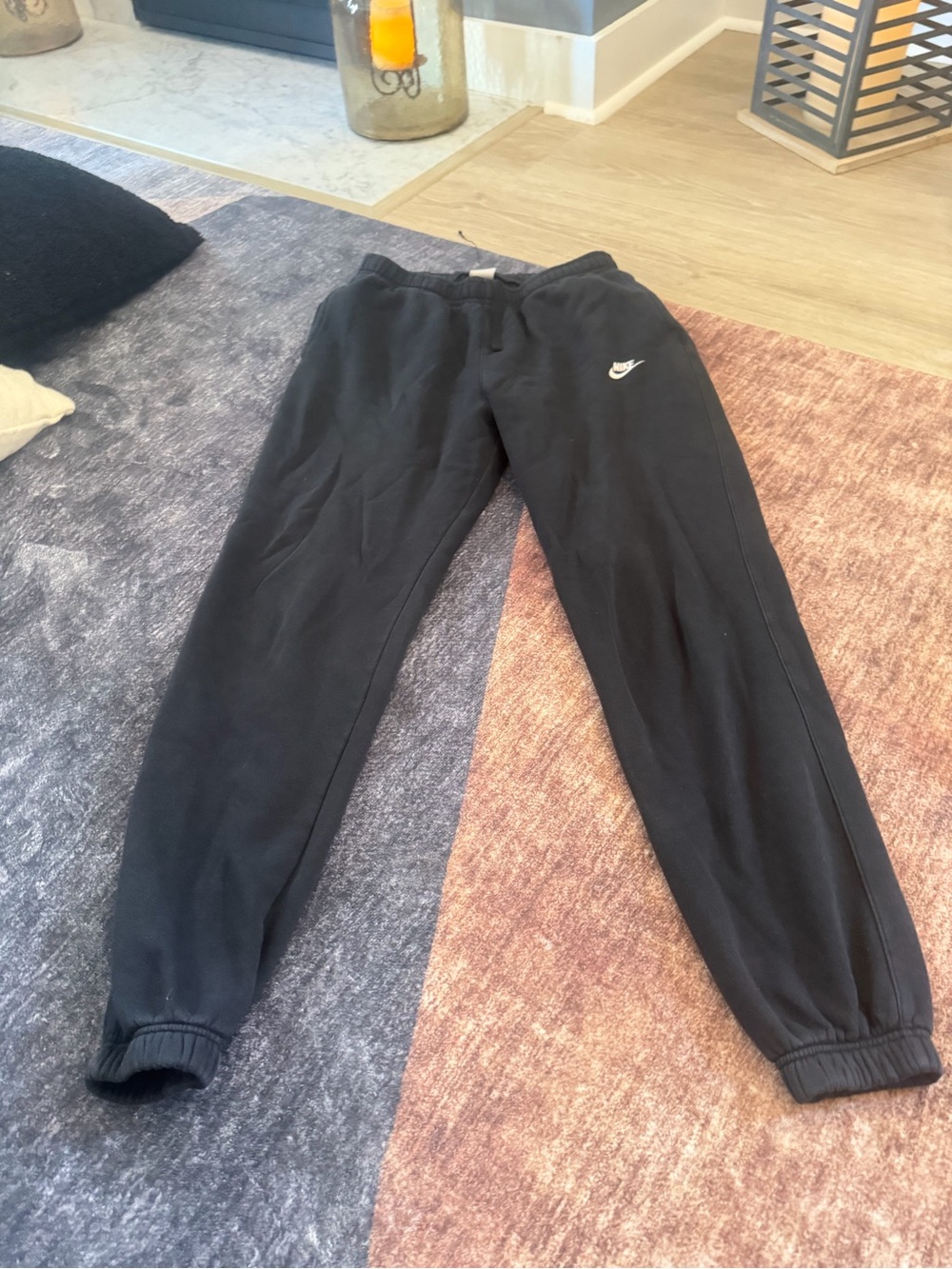 Nike Black Sweatpants with White Swoosh